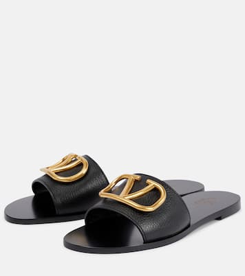 Pantoletten VLogo Signature aus Leder | Valentino Garavani
