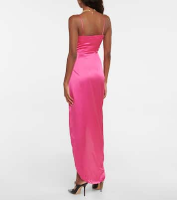 Verziertes Slipdress aus Seiden-Satin | Alessandra Rich