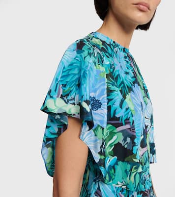 Robe longue en soie à fleurs | Stella McCartney