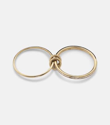 Callisto 18kt gold linked rings with white diamonds | Spinelli Kilcollin