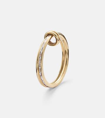Callisto 18kt gold linked rings with white diamonds | Spinelli Kilcollin