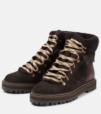 Schnürstiefel Eileen aus Veloursleder | See By Chloé