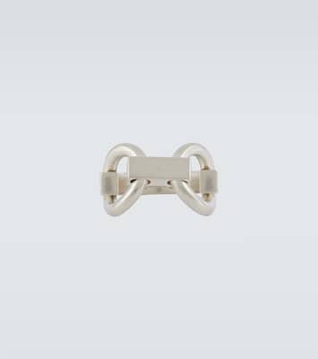 Chain-link sterling silver ring | Jil Sander