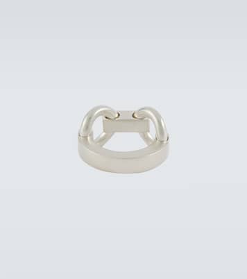 Chain-link sterling silver ring | Jil Sander