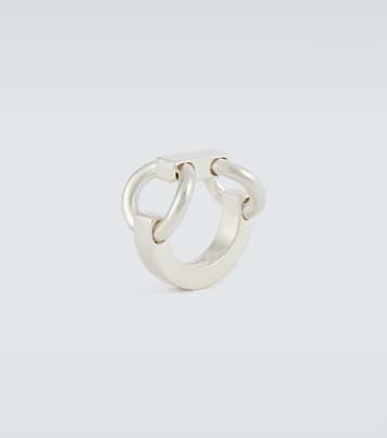 Chain-link sterling silver ring | Jil Sander