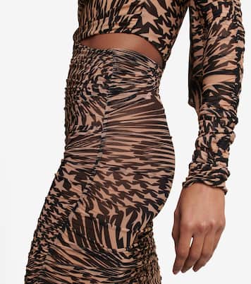 Printed cutout mesh minidress | Mugler