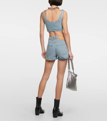 Bralette aus Denim | Rabanne