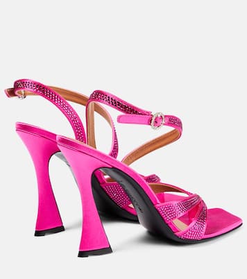 Sandalen Raya aus Satin mit Kristallen | D'Accori