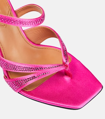 Sandalen Raya aus Satin mit Kristallen | D'Accori