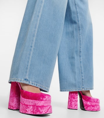 Plateau-Pumps Medusa Aevitas aus Samt | Versace