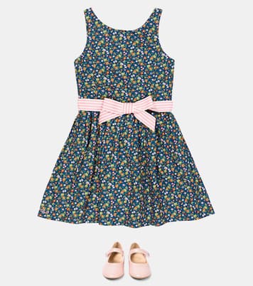 Bow-embellished floral cotton dress | Polo Ralph Lauren Kids