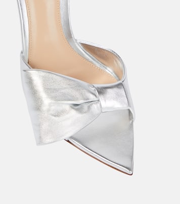 Pantoletten aus Metallic-Leder | Gianvito Rossi
