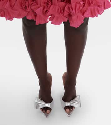 Pantoletten aus Metallic-Leder | Gianvito Rossi