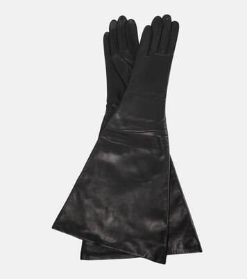 Flared leather gloves | Alaïa