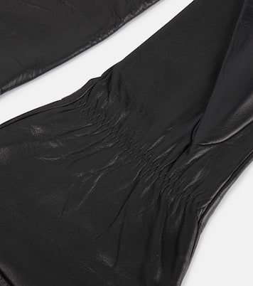 Flared leather gloves | Alaïa