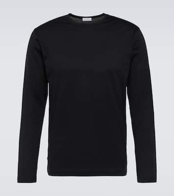 Classic long sleeve cotton T-shirt | Sunspel