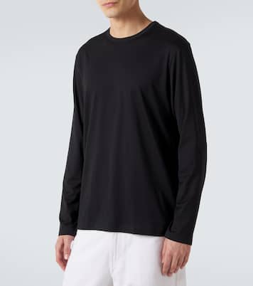 Classic long sleeve cotton T-shirt | Sunspel