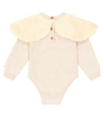 Embroidered cotton jersey onesie | Donsje