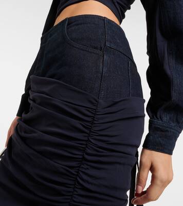 러치드 데님 맥시 스커트 | Christopher Esber