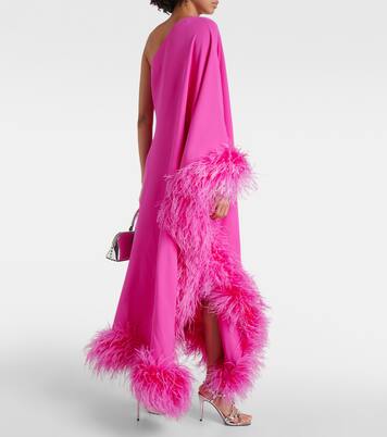 Vestido de fiesta de Cady Couture con plumas | Valentino