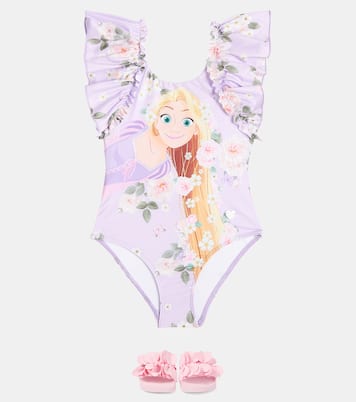 Printed ruffled swimsuit | Monnalisa