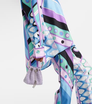 Verzierte Bucket-Bag Bon Bon Micro aus Satin | Jimmy Choo