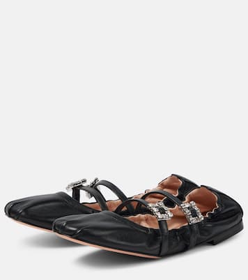 Embellished leather ballet flats | Roger Vivier