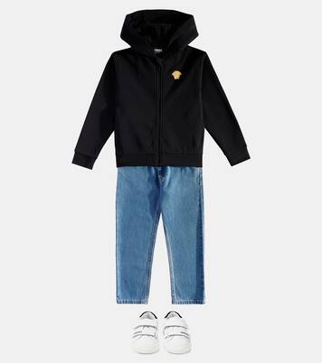 Medusa cotton jersey zip-up sweatshirt | Versace Kids