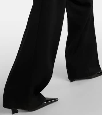 Pantalon ample à taille haute en laine | Saint Laurent