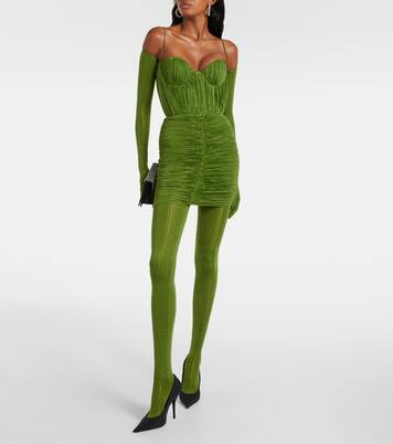 Minikleid aus Jersey mit Kristallen | Alex Perry