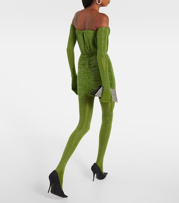 Minikleid aus Jersey mit Kristallen | Alex Perry