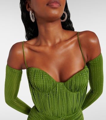 Minikleid aus Jersey mit Kristallen | Alex Perry