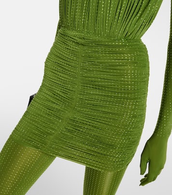 Minikleid aus Jersey mit Kristallen | Alex Perry