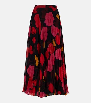 Falda midi plisada floral | Erdem