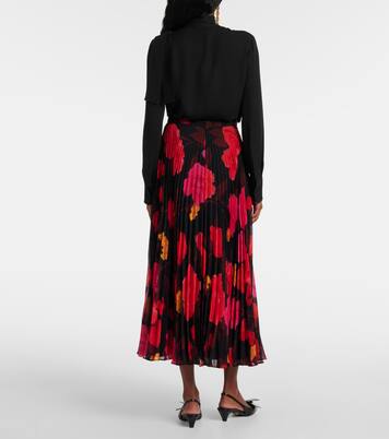 Falda midi plisada floral | Erdem