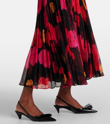 Falda midi plisada floral | Erdem