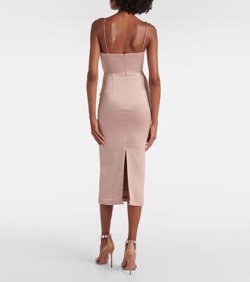 Robe midi Sweetheart en satin | Alex Perry