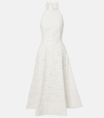 Bridal Nuvola embroidered midi dress | Rebecca Vallance