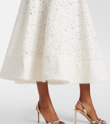 Bridal Nuvola embroidered midi dress | Rebecca Vallance