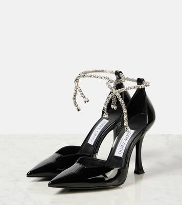Pumps Stevie 100 aus Lackleder mit Kristallen | Jimmy Choo
