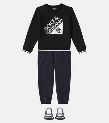 Logo cotton jersey sweatshirt | Dolce&Gabbana Kids