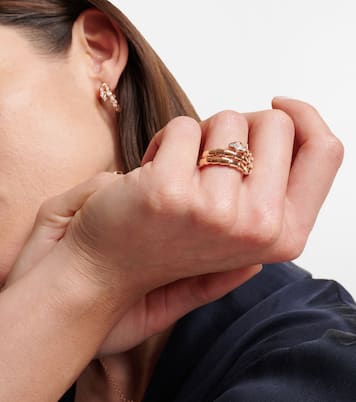 Anello Serpenti Viper in oro rosa 18kt con diamanti | Bvlgari