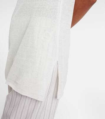 Jaylen linen and cotton-blend top | The Row
