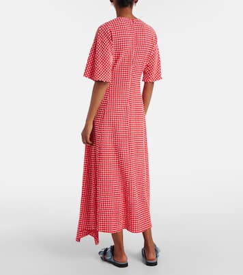 Midikleid aus Seersucker | Ganni