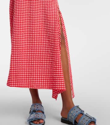 Midikleid aus Seersucker | Ganni