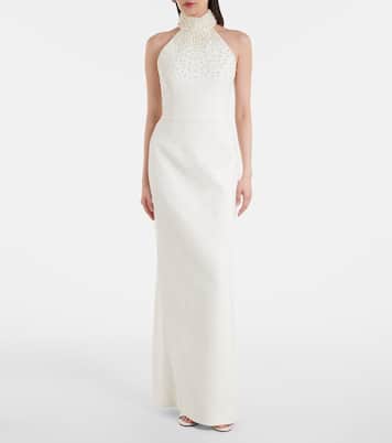 Robe de mariée longue La Peregrina en crêpe | Rebecca Vallance