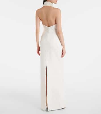 Robe de mariée longue La Peregrina en crêpe | Rebecca Vallance