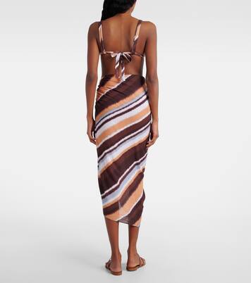 Abaya striped beach cover-up | Faithfull