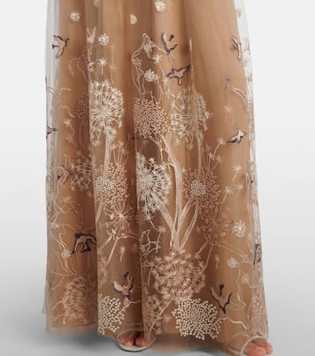 Bestickte Robe aus Tüll | Costarellos