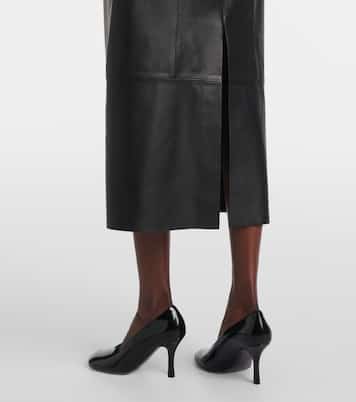 Bleistiftrock aus Leder | Vince